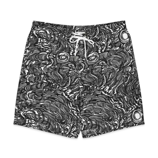 Monochrome Torrent on a Men's Board Shorts