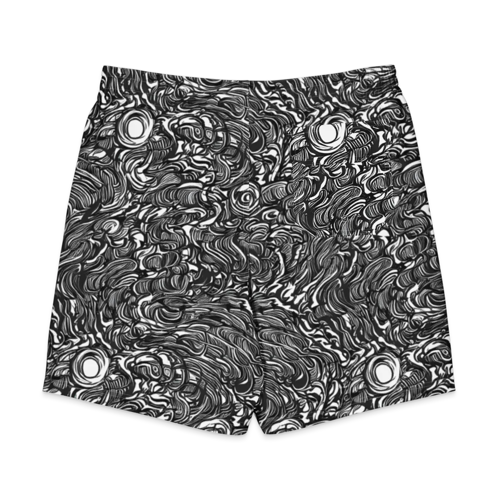 Monochrome Torrent on Men's Board Shorts — Back