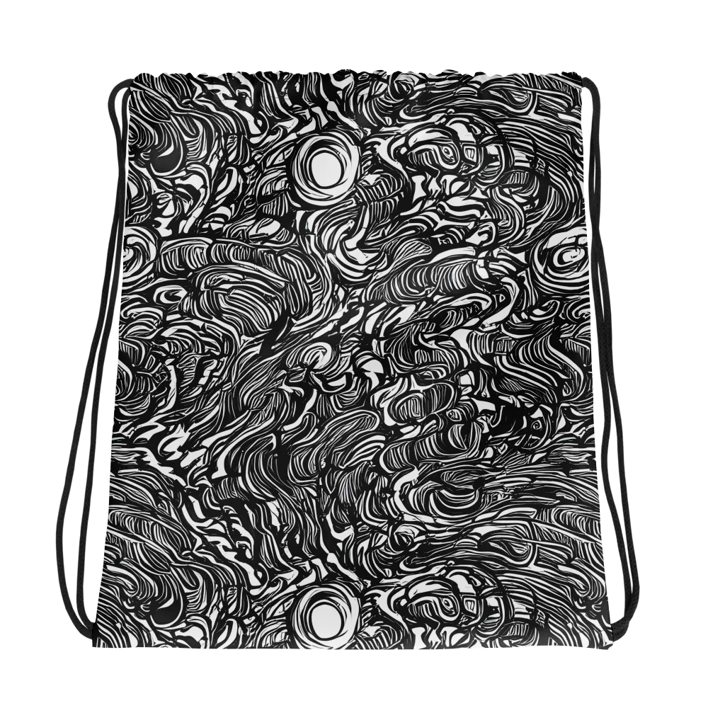 Monochrome Torrent on Drawstring Bag — Photo