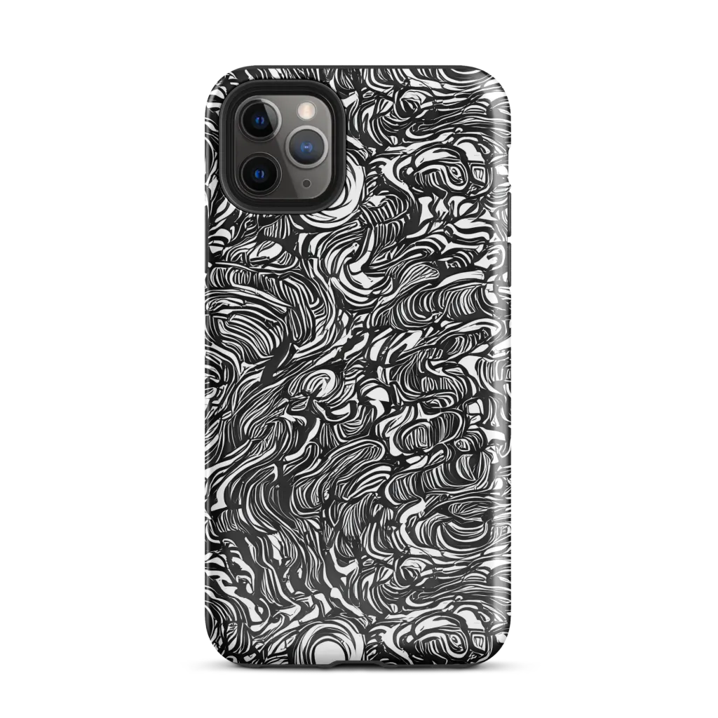 Monochrome Torrent on Tough Case for iPhone® — Front