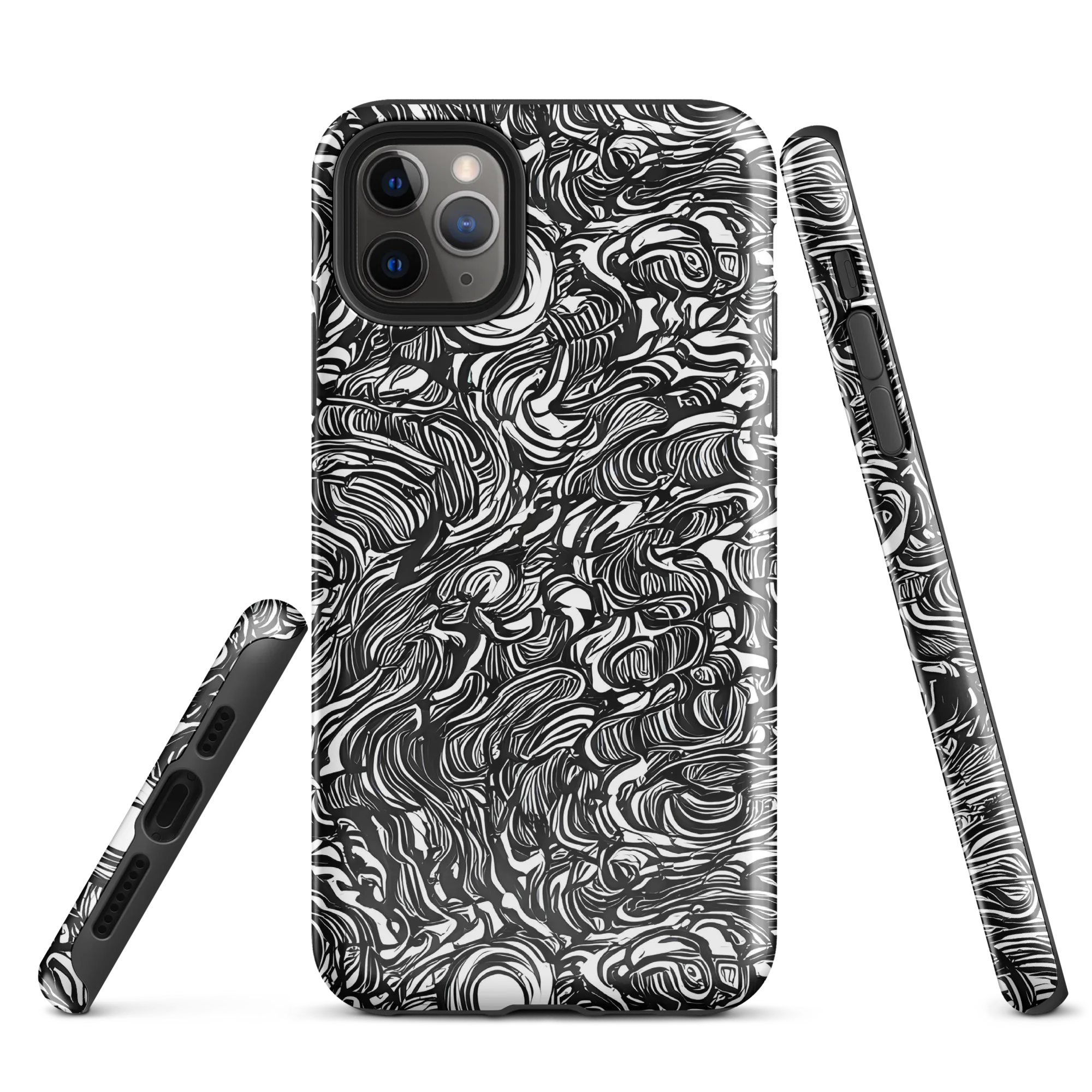 Monochrome Torrent on Tough Case for iPhone® — Front