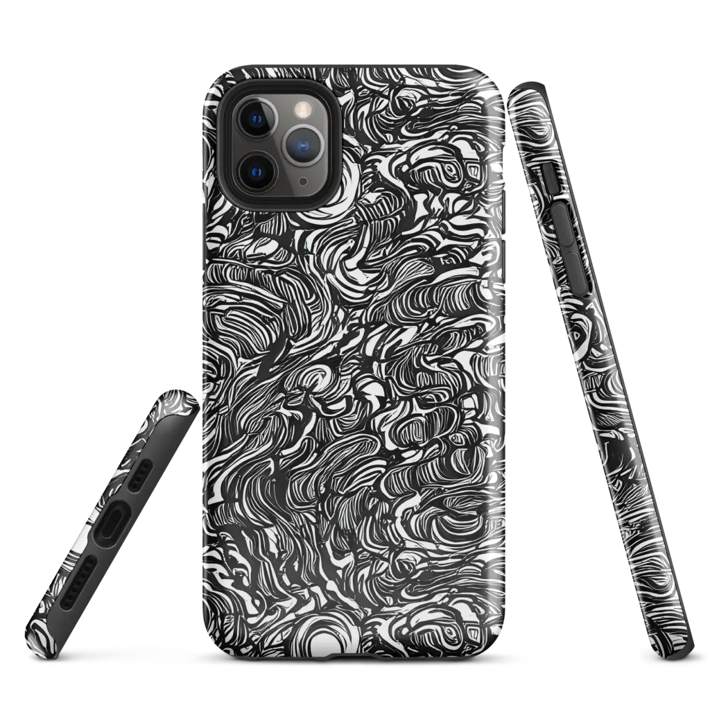 Monochrome Torrent on Tough Case for iPhone® — Front