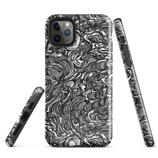 Monochrome Torrent on a Tough Case for iPhone®