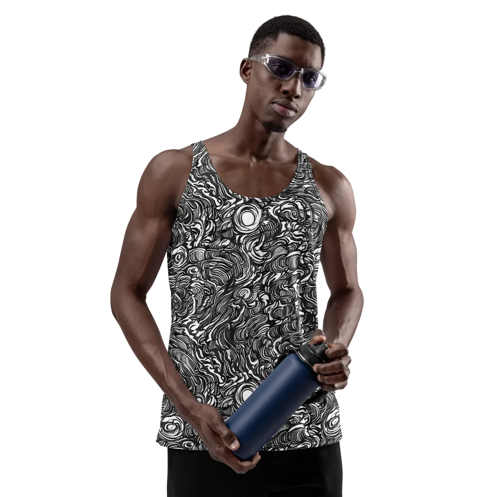 Monochrome Torrent on Men's Tank Top — Front