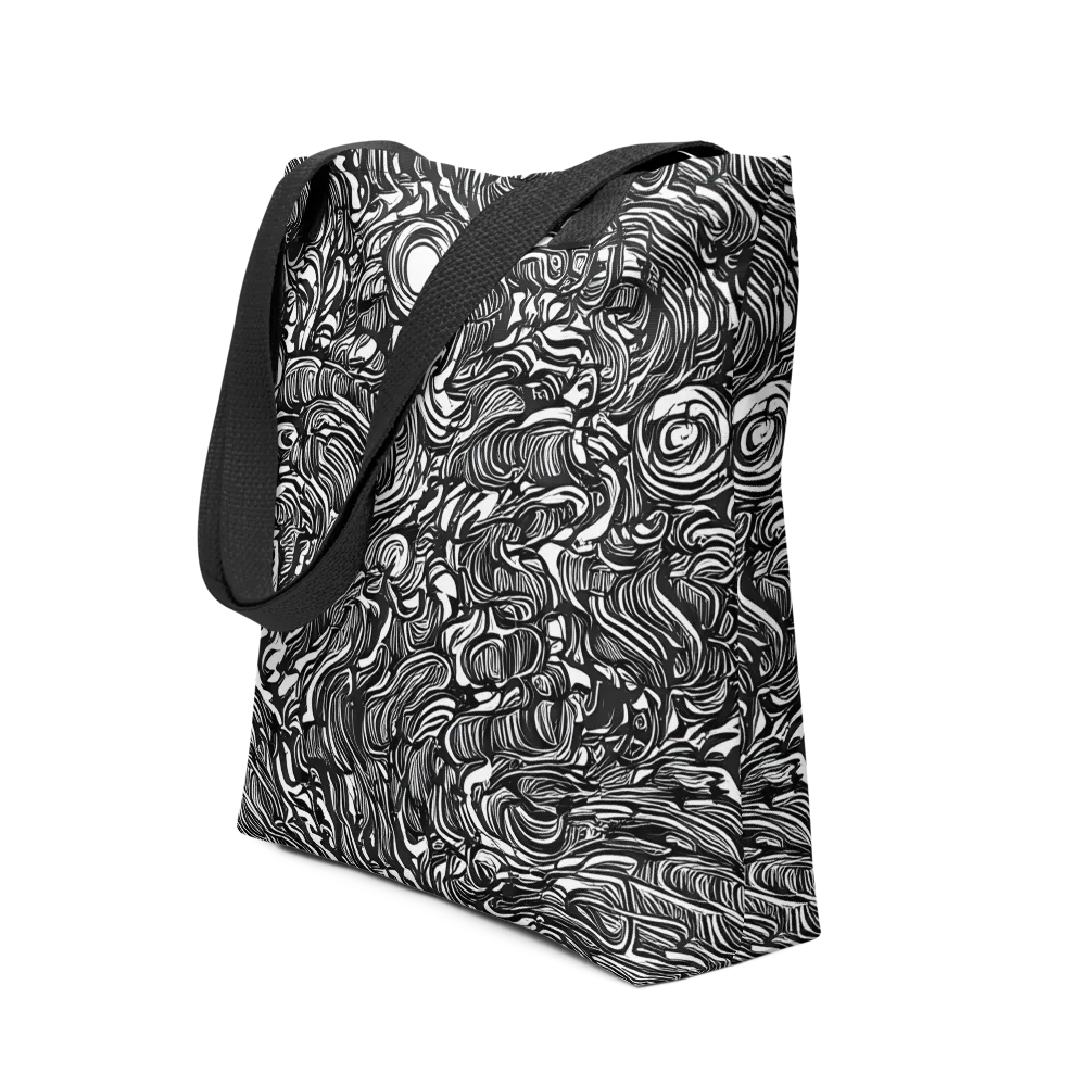 Monochrome Torrent on Tote Bag — Front