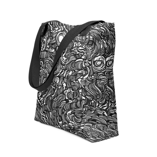 Monochrome Torrent on a Tote Bag