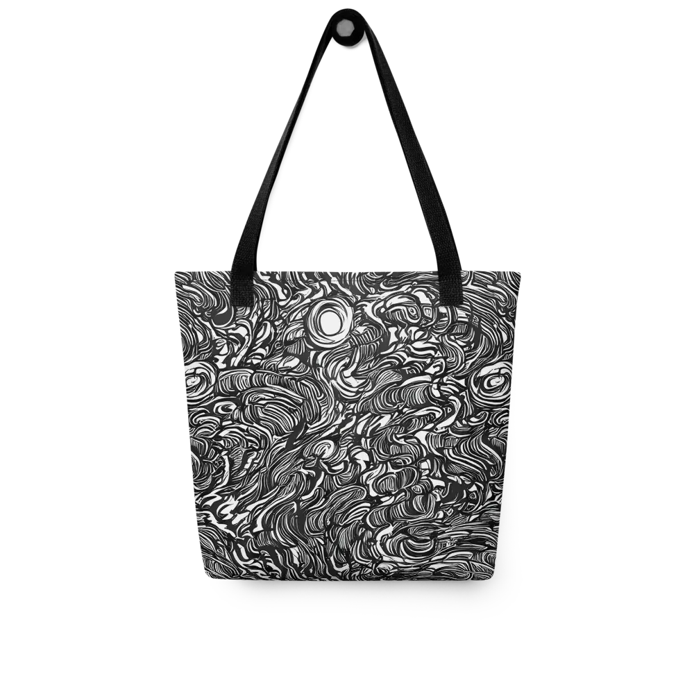 Monochrome Torrent on Tote Bag — Front