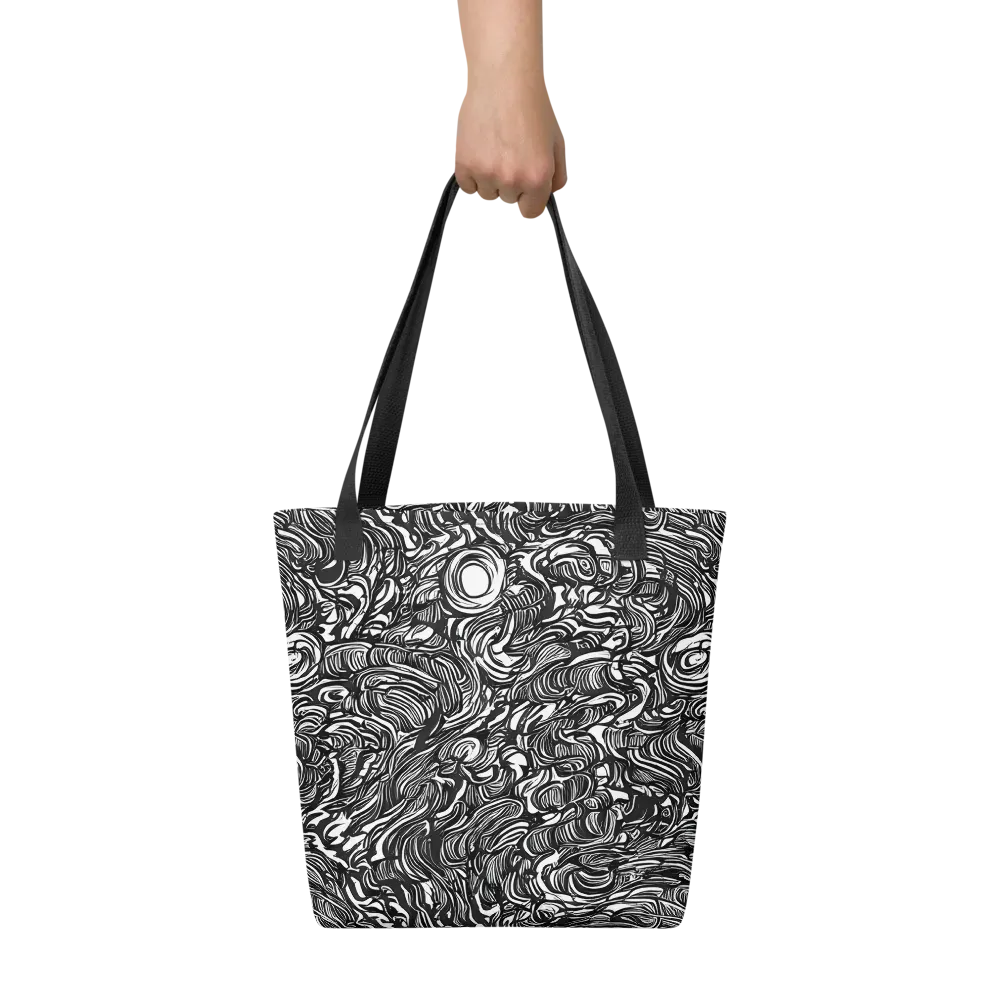 Monochrome Torrent on Tote Bag — Front