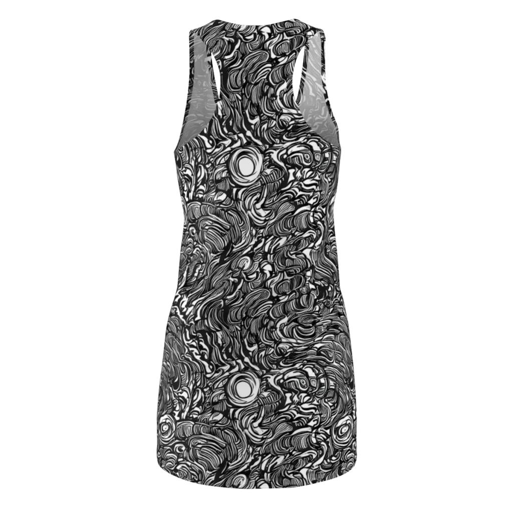Monochrome Torrent on Racerback Dress — Back