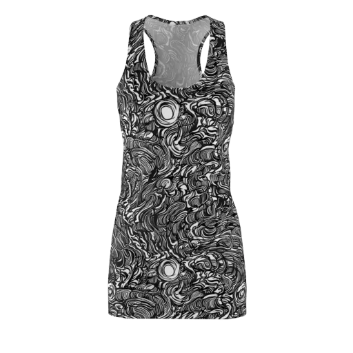Monochrome Torrent on a Racerback Dress