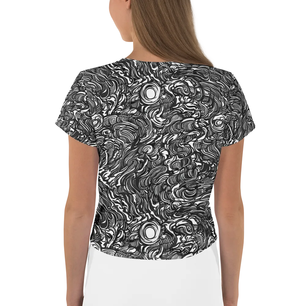 Monochrome Torrent on Crop Tee — Back