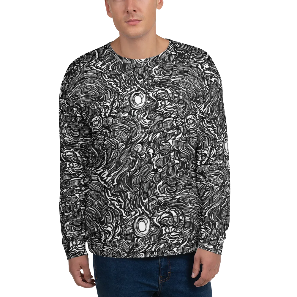 Monochrome Torrent on Sweatshirt — Front