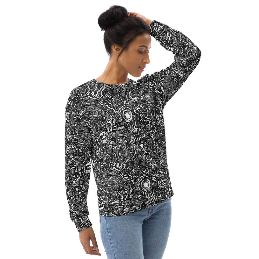 Monochrome Torrent on Sweatshirt — Right Front