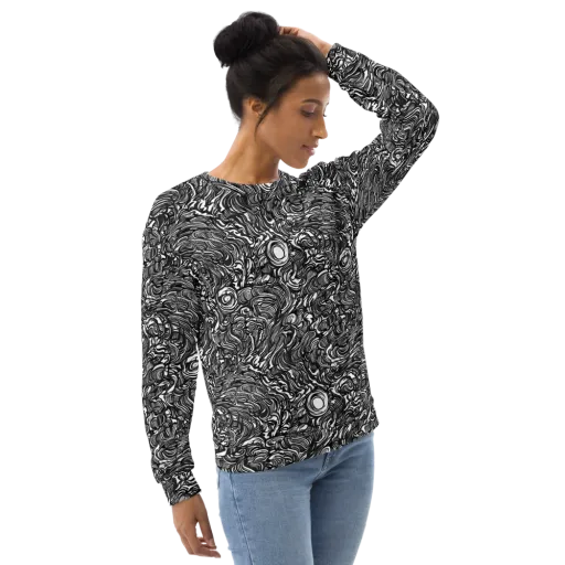 Monochrome Torrent on a Sweatshirt
