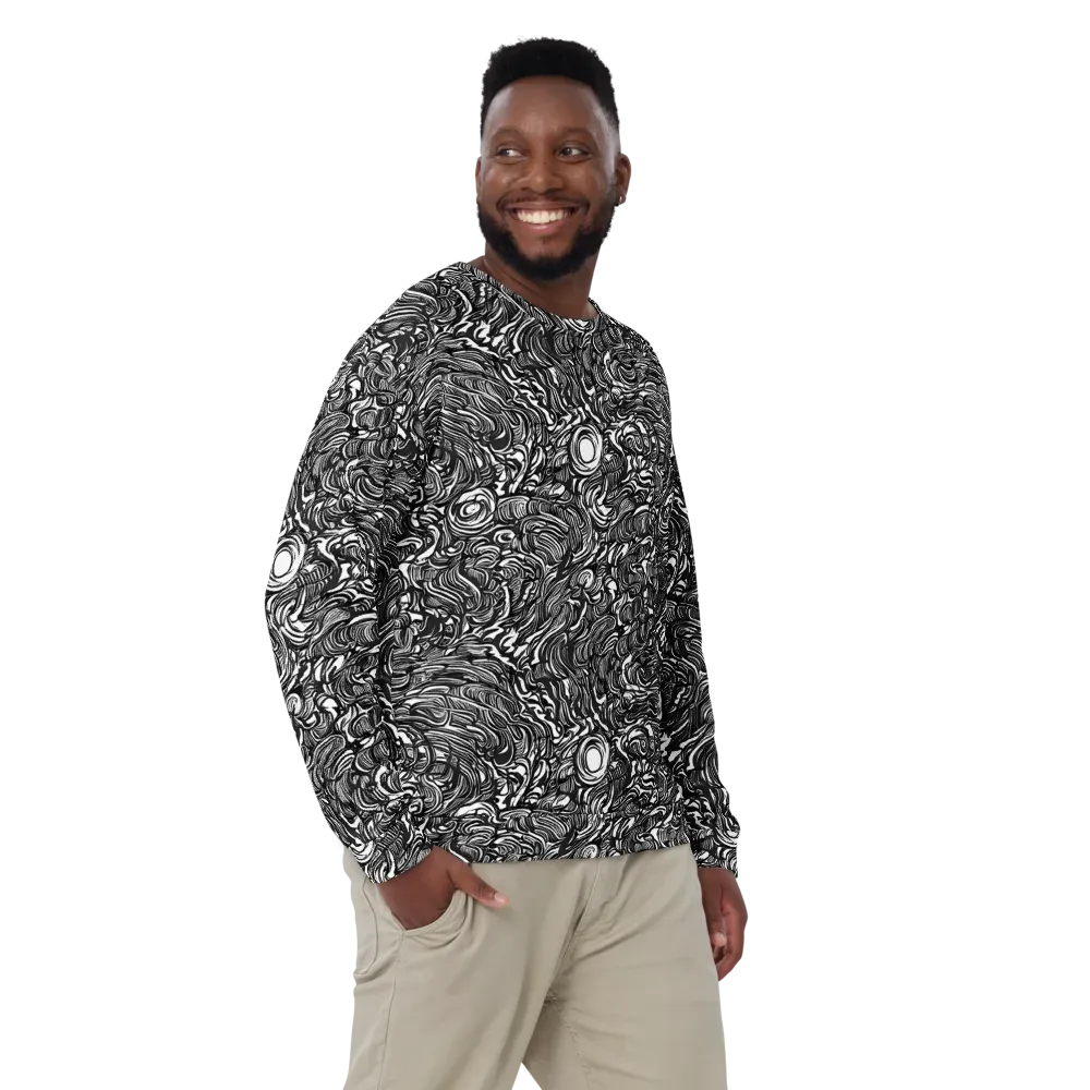 Monochrome Torrent on Sweatshirt — Front