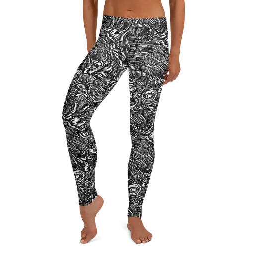 Monochrome Torrent on a Leggings