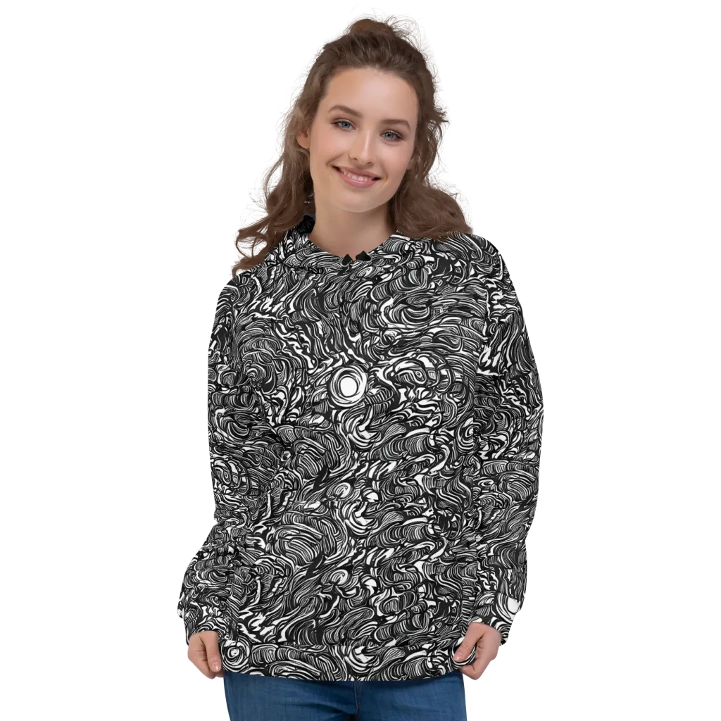 Monochrome Torrent on Hoodie — Front