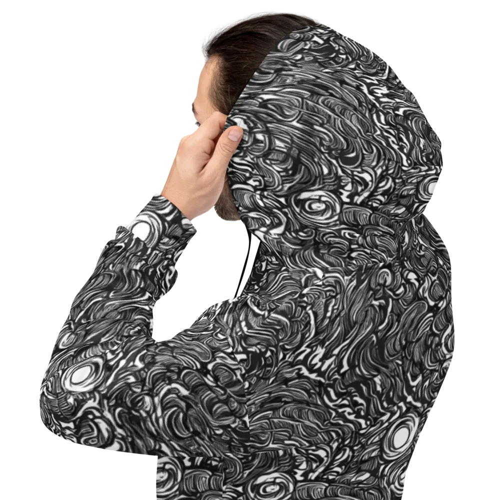 Monochrome Torrent on Hoodie — Back
