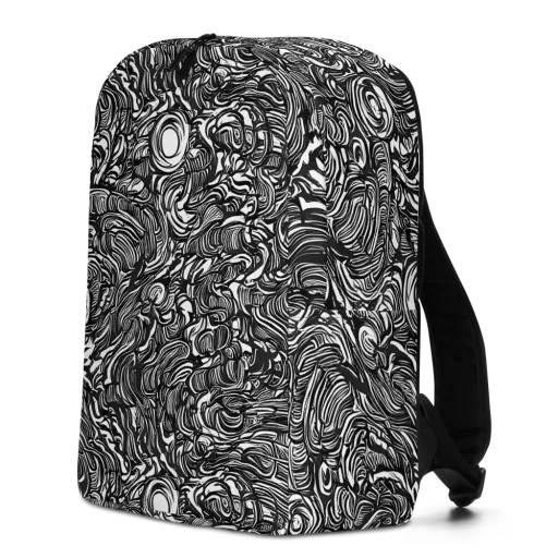 Monochrome Torrent on a Minimalist Backpack