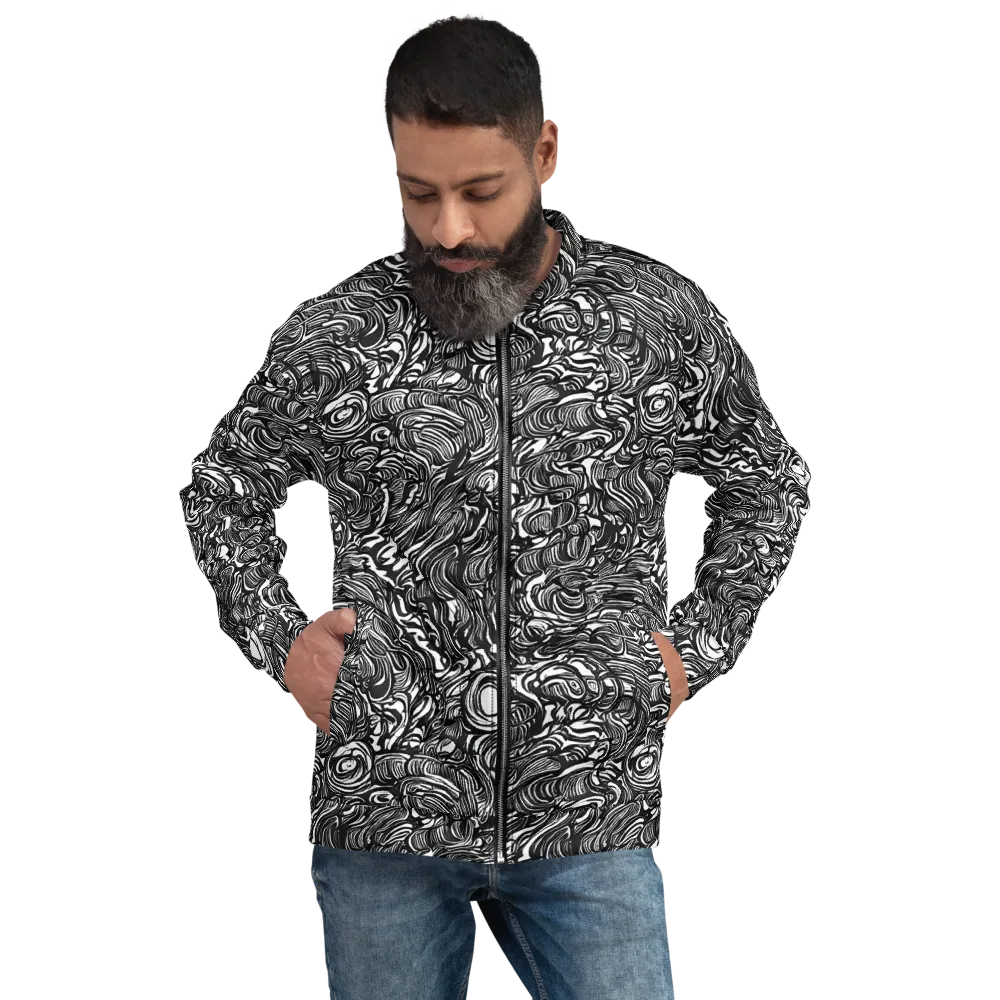 Monochrome Torrent on Bomber Jacket — Front