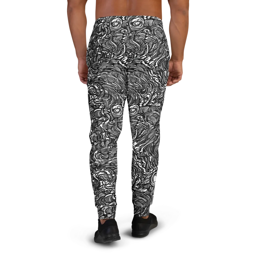 Monochrome Torrent on Men's Joggers — Back