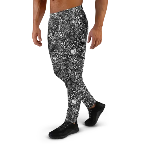 Monochrome Torrent on a Men's Joggers