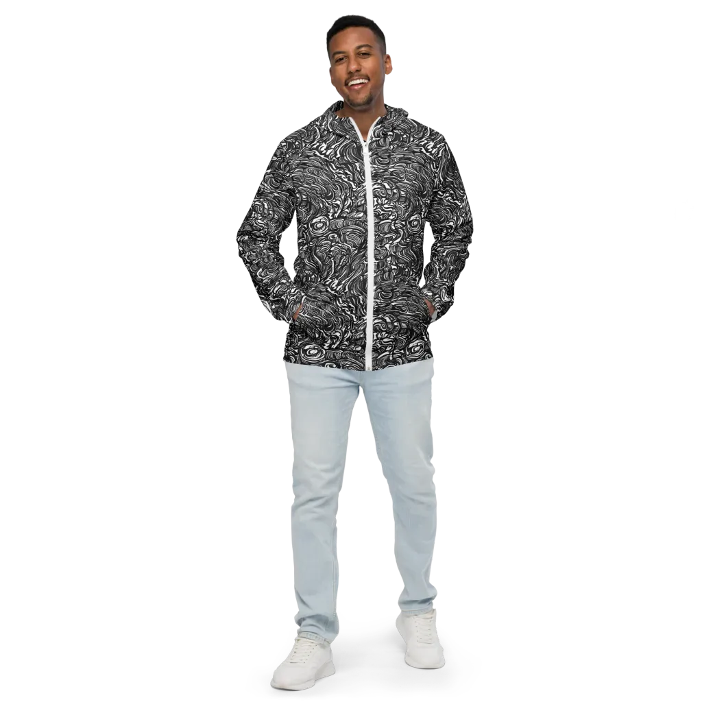 Monochrome Torrent on Men's Windbreaker — Front
