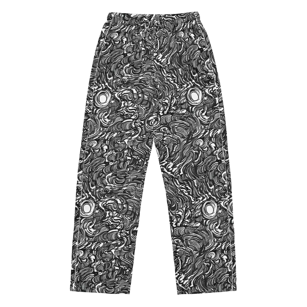 Monochrome Torrent on Women's Pajama Pants — Front