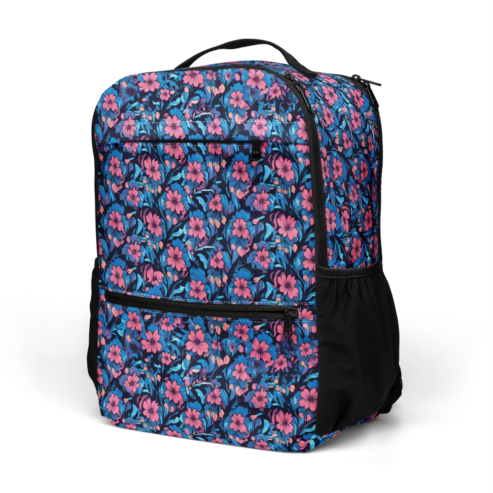 Neon Nightgarden on Utility Backpack — Left Front