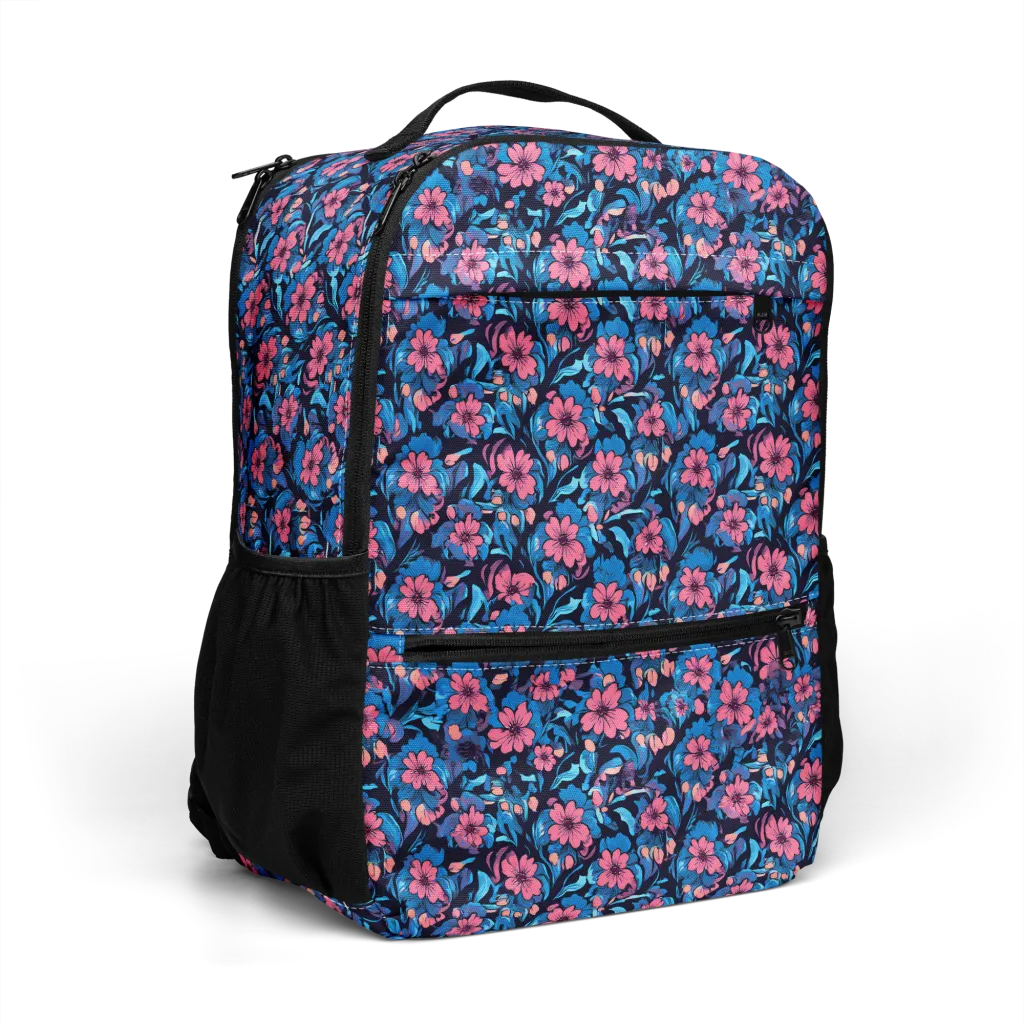 Neon Nightgarden on Utility Backpack — Right Front