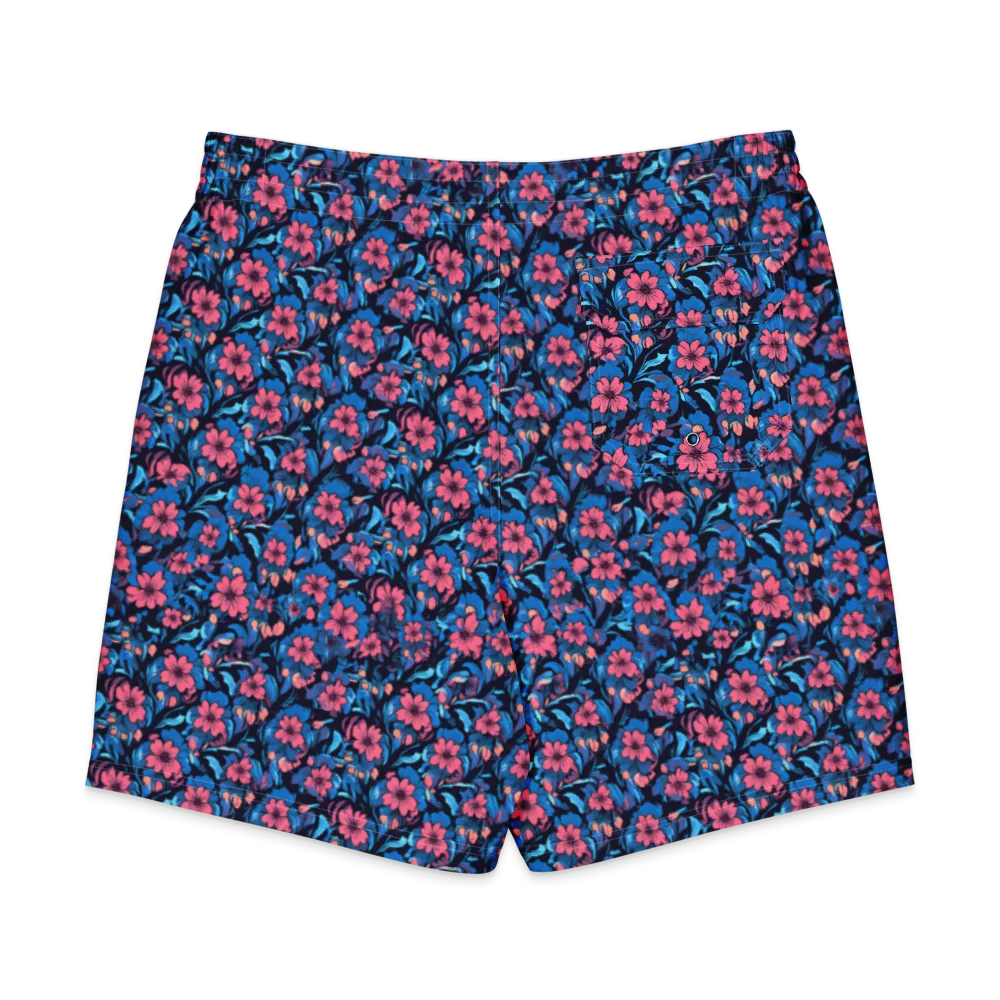 Neon Nightgarden on Men's Board Shorts — Back