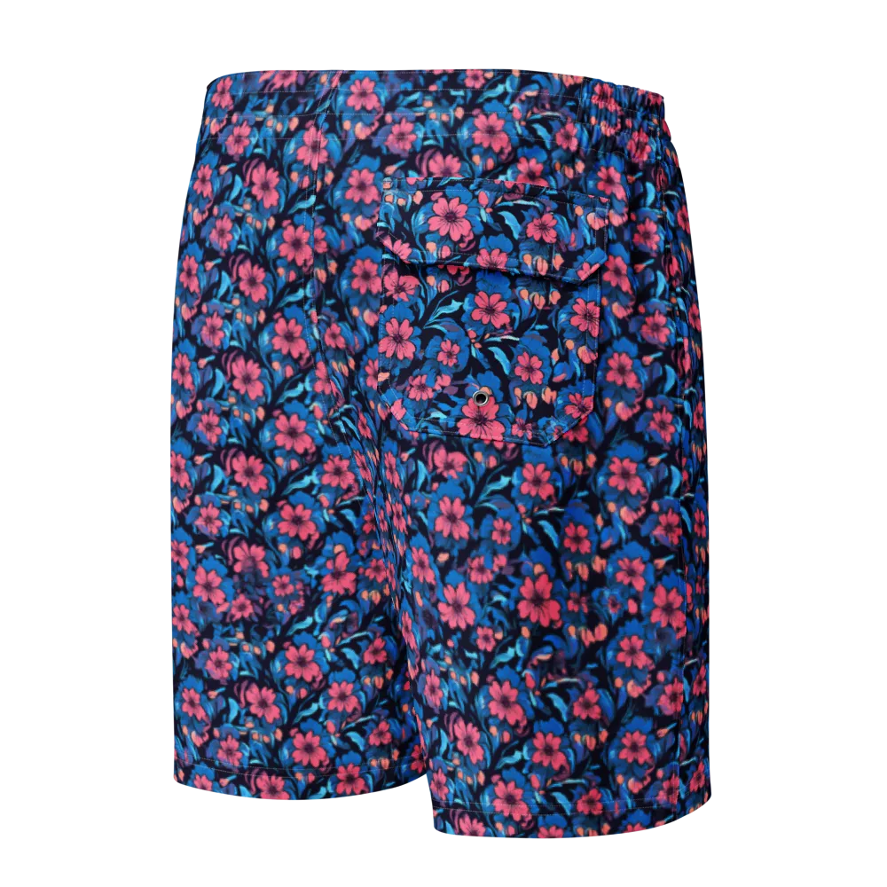 Neon Nightgarden on Men's Board Shorts — Back