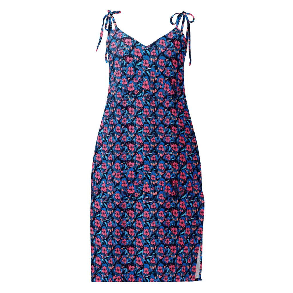 Neon Nightgarden on Slip Dress — Front