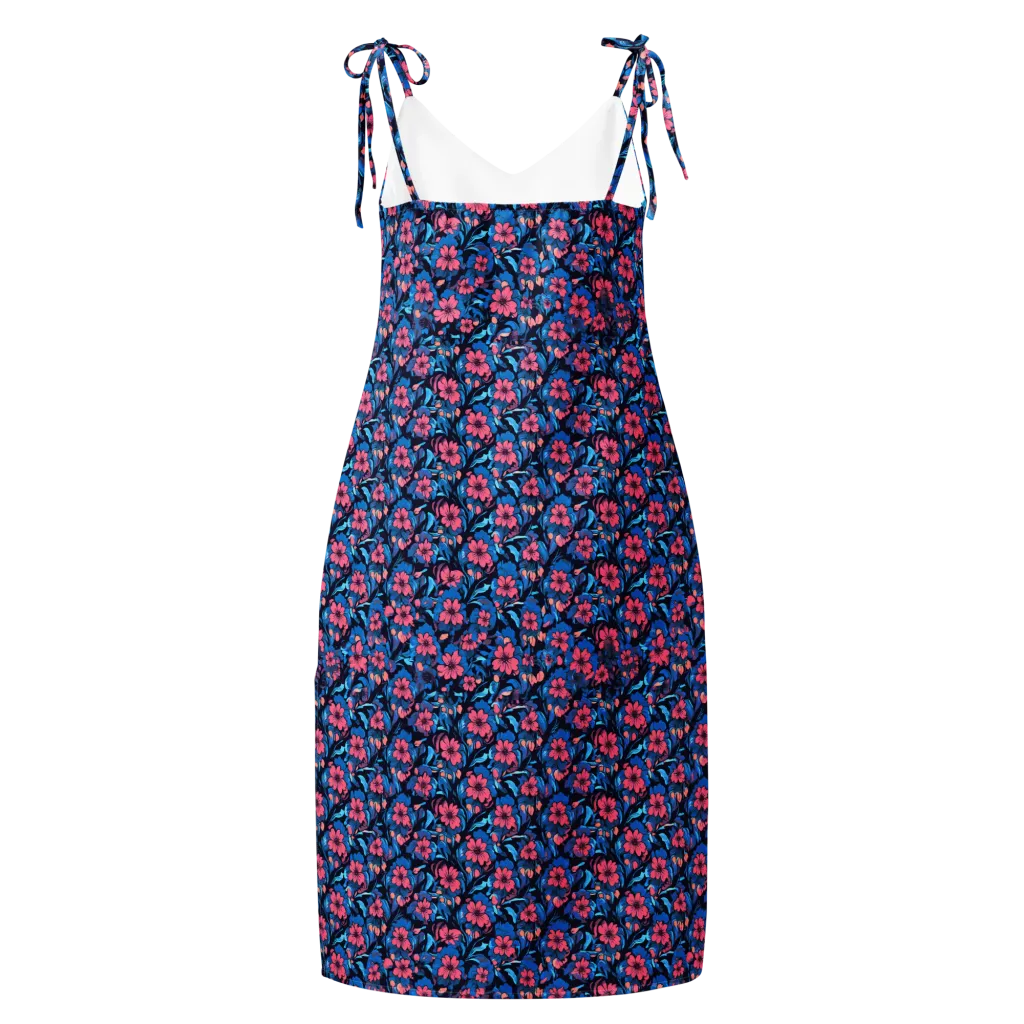 Neon Nightgarden on Slip Dress — Back