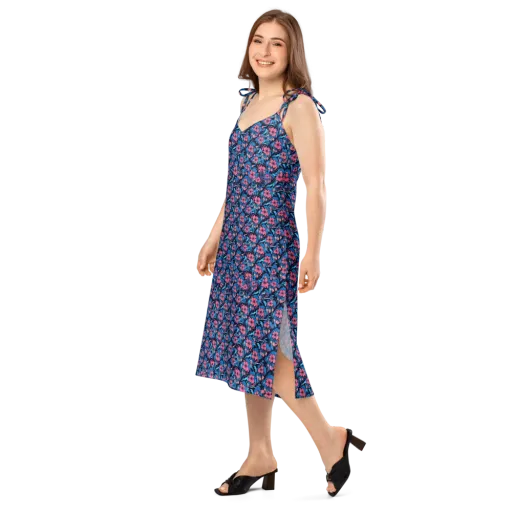 Neon Nightgarden on a Slip Dress