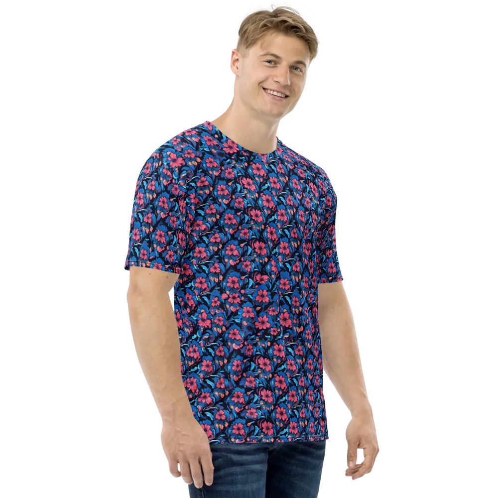 Neon Nightgarden on Men's Crew Neck T-Shirt — Right