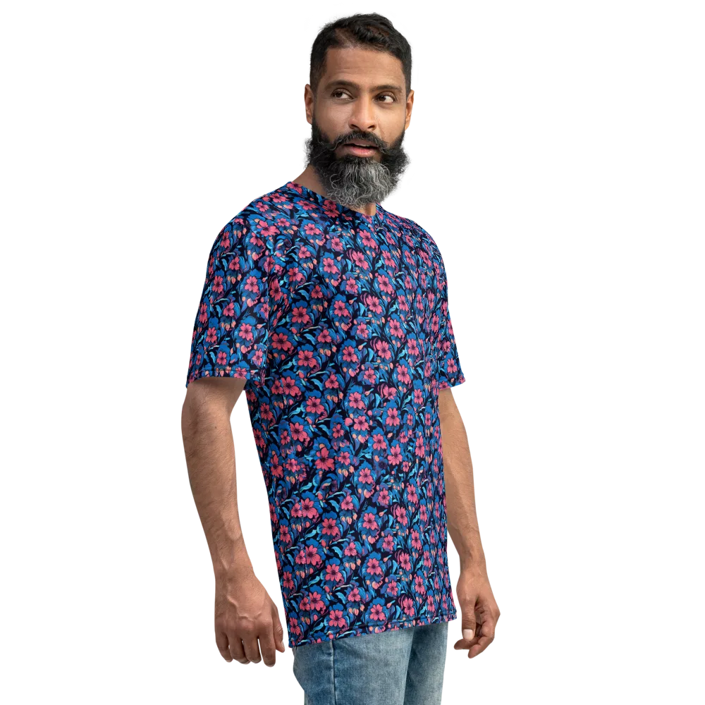 Neon Nightgarden on Men's Crew Neck T-Shirt — Right
