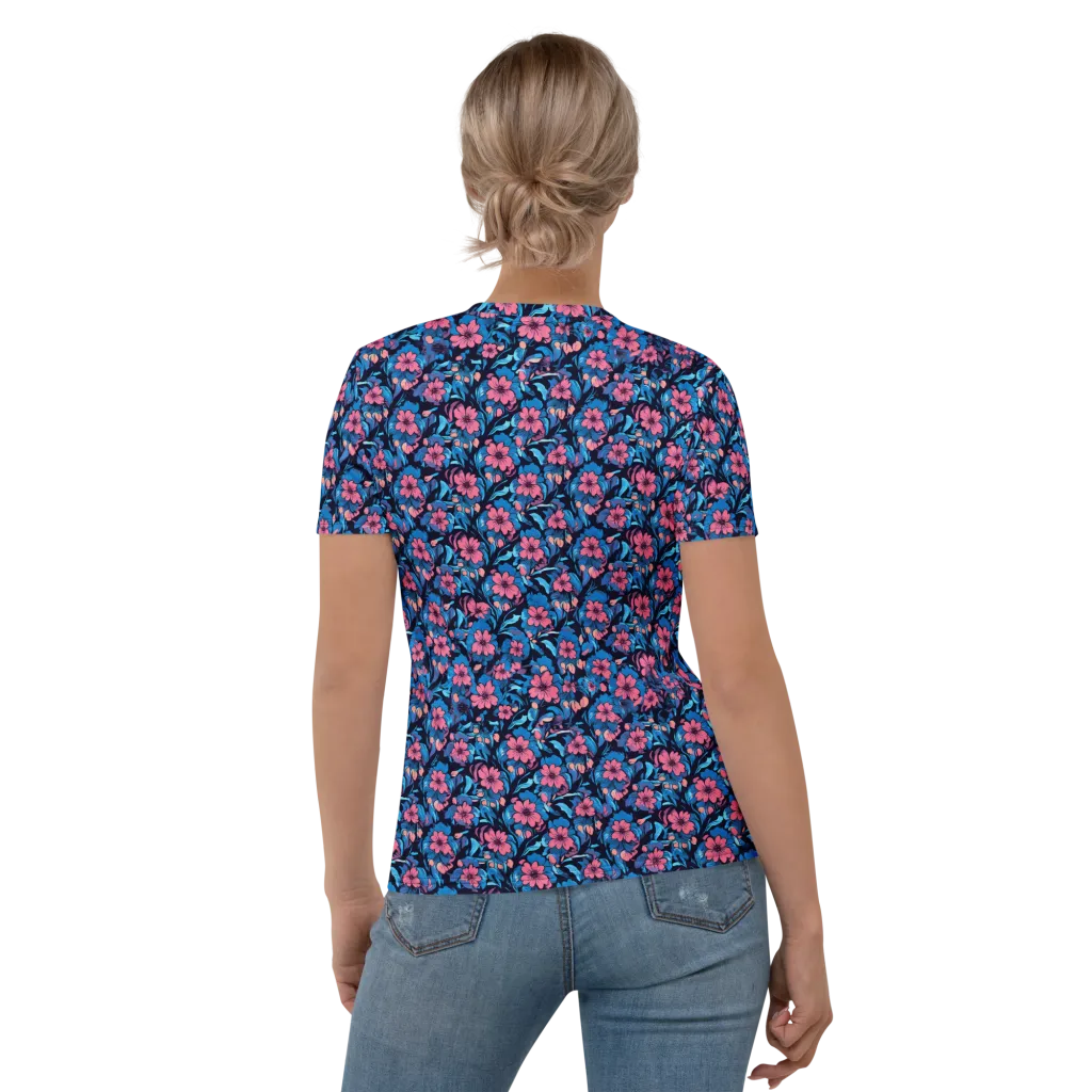 Neon Nightgarden on Women's Crew Neck T-Shirt — Back