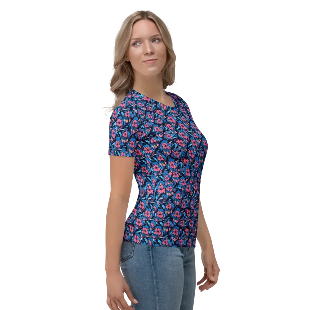 Neon Nightgarden on Women's Crew Neck T-Shirt — Right