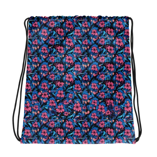 Neon Nightgarden on a Drawstring Bag