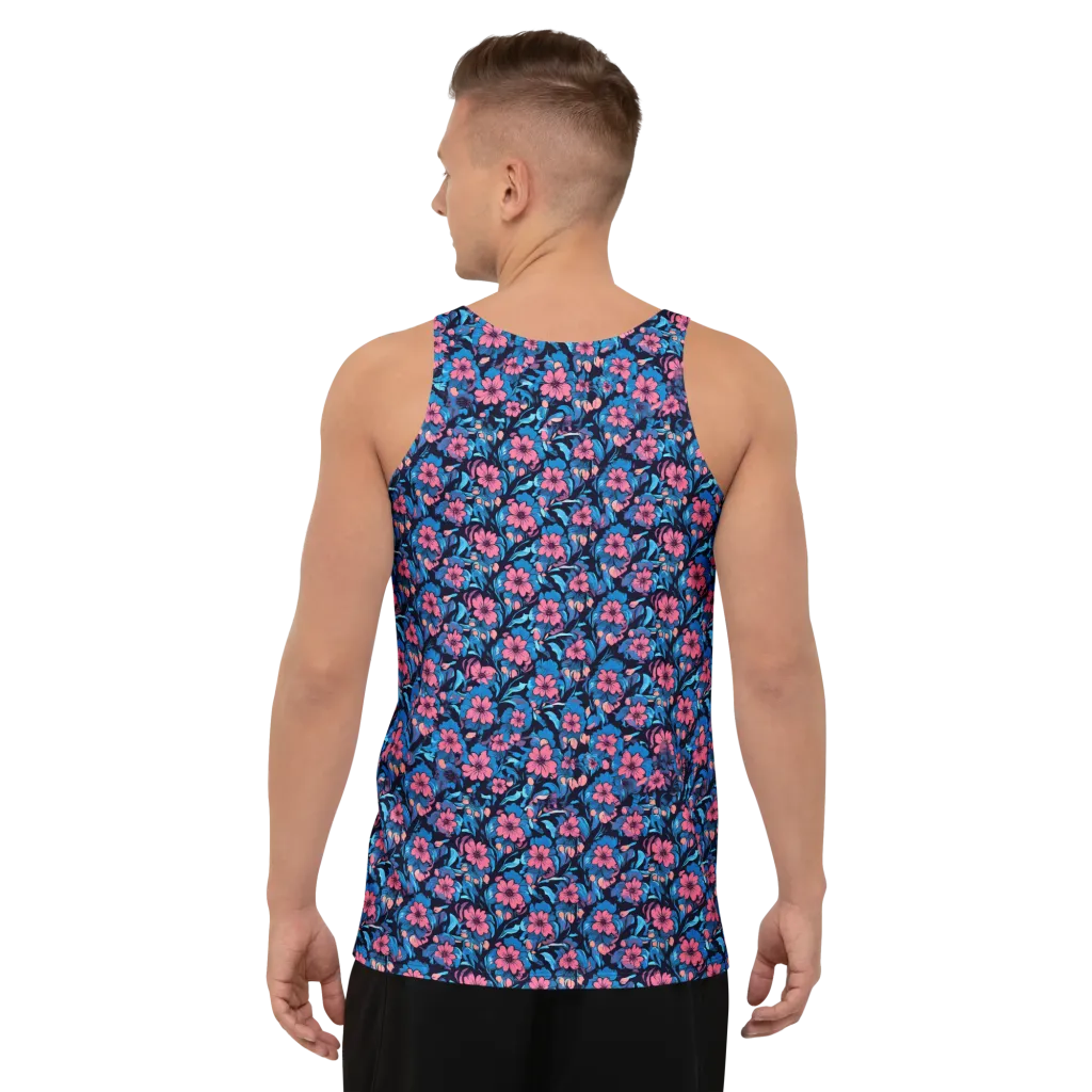 Neon Nightgarden on Men's Tank Top — Back