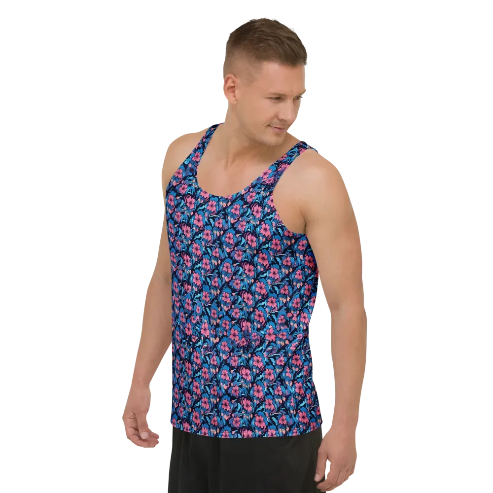 Neon Nightgarden on Men's Tank Top — Left Front