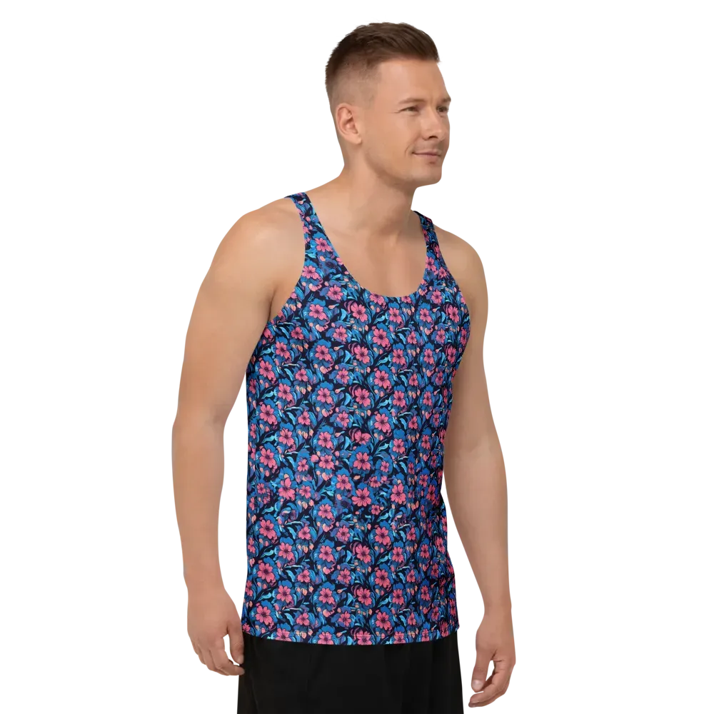 Neon Nightgarden on Men's Tank Top — Right Front