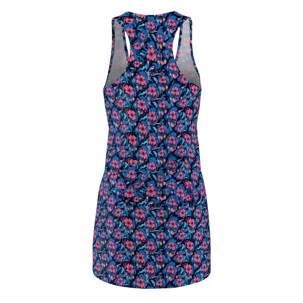 Neon Nightgarden on Racerback Dress — Back