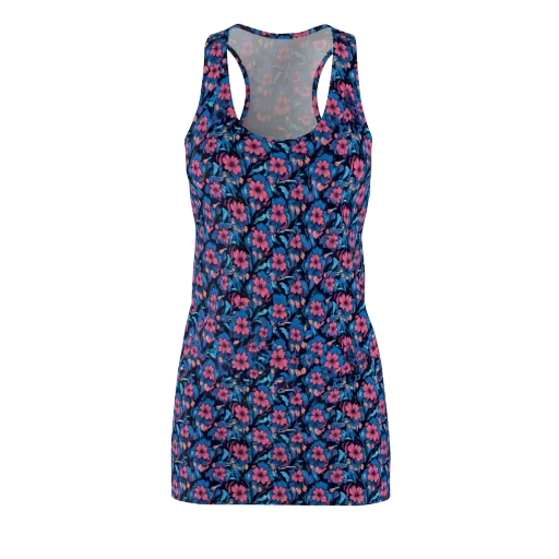 Neon Nightgarden on a Racerback Dress
