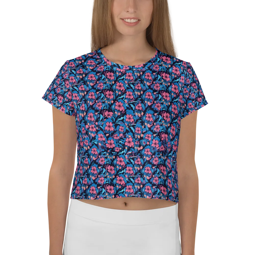 Neon Nightgarden on Crop Tee — Front