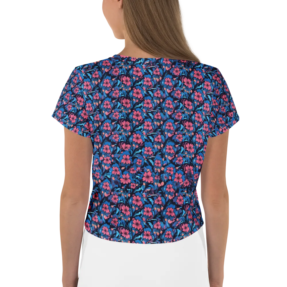 Neon Nightgarden on Crop Tee — Back