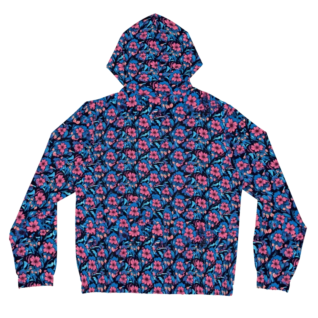 Neon Nightgarden on Women's Full-Zip Hoodie — Back