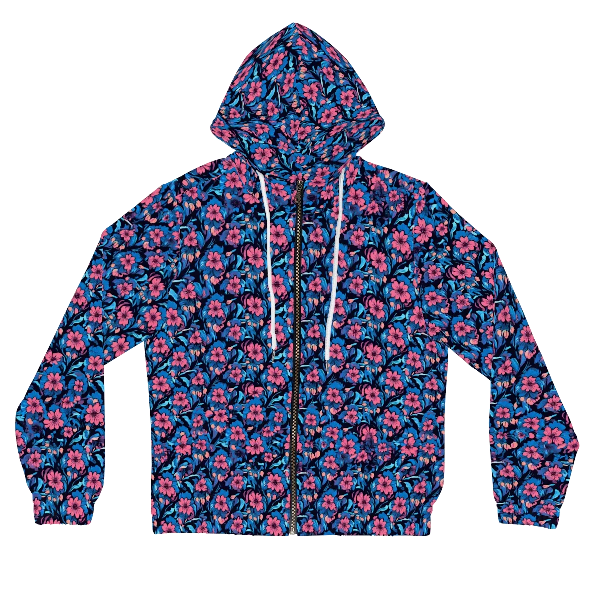 Neon Nightgarden on Women's Full-Zip Hoodie — Front