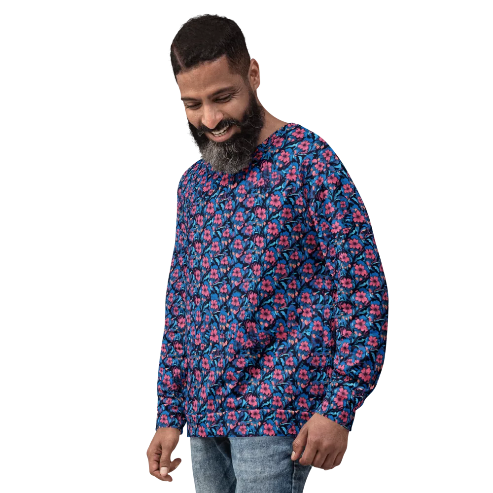 Neon Nightgarden on Sweatshirt — Left Front